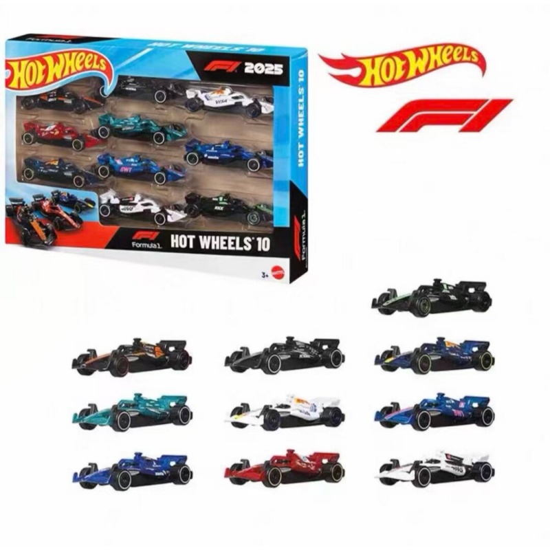 Model Kit Ferrari - ฮอทวีลส์ เจเอ็มเอ็ม 24 รถแข่งเอฟวัน 10 ชิ้นชุด,
