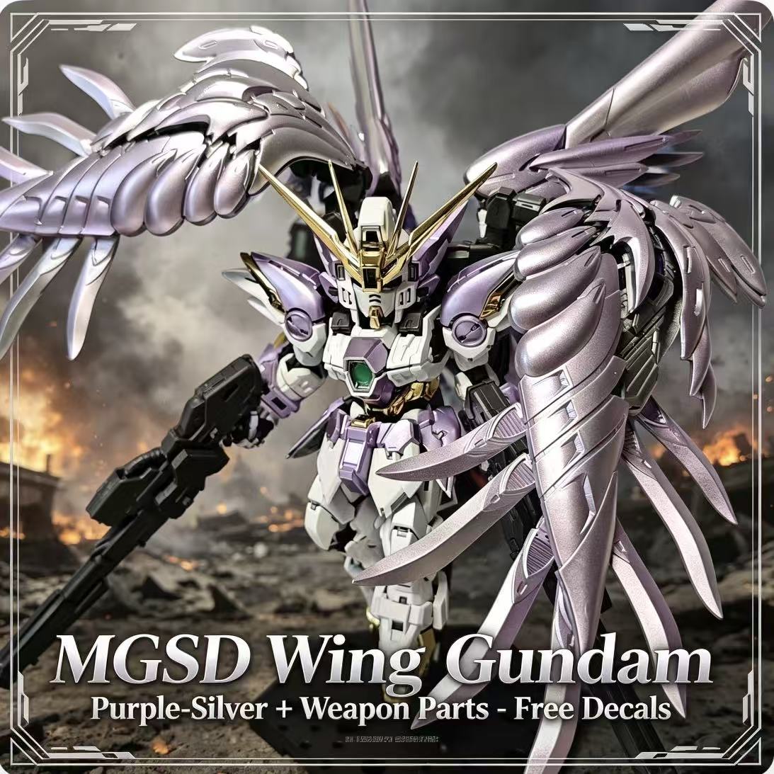 Model Kit Wing Zero - โมเดล Mgsd Wing สีม่วงเงิน Xxxg-00ysw ชุดประกอบโมเดล
