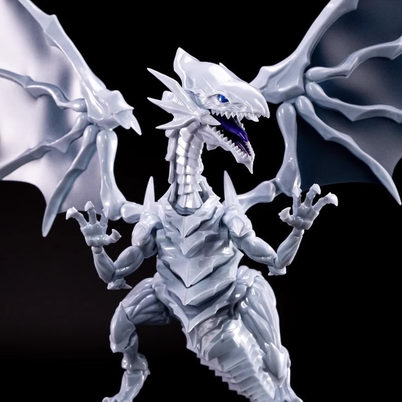 Model Kit Yugioh - โมเดลยูกิโอ บลูอายส์ ไวท์ ดราก้อน รุ่นใหม่ ชุดประกอบฟิกเกอร์โลหะพ่นสี