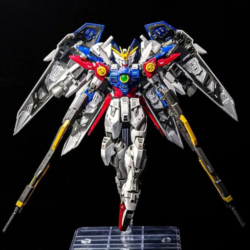Model Kit Wing Zero - 1/144 วิงซีโร่ ทรานส์ฟอร์เมเบิล ชุดประกอบโมเดลกันพลา ฟิกเกอร์แอคชั่นแบบขยับได้ พร้อมเอฟเฟกต์เรืองแสงในที่มืด