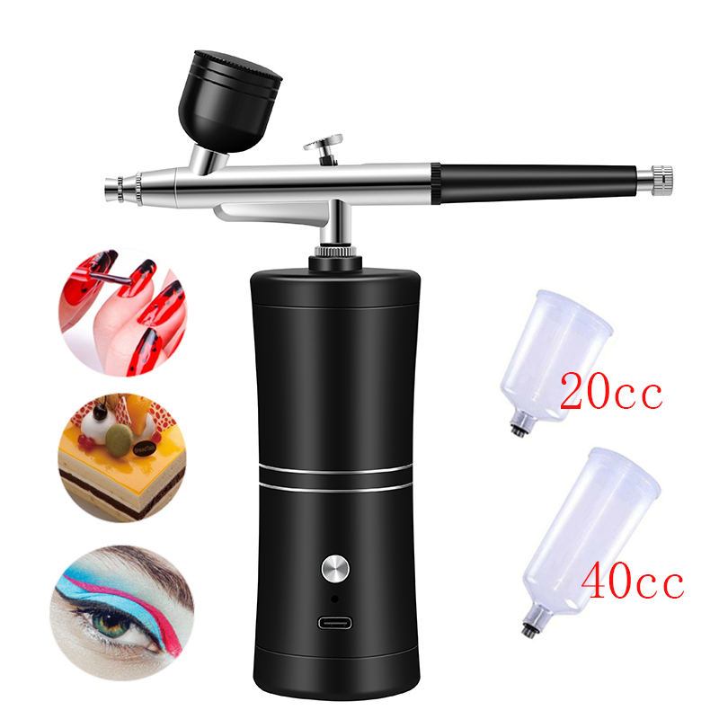 Airbrush สําหรับเล็บสีศิลปะแบบ - Airbrush Compressor Kit บทวิจารณ์และราคา