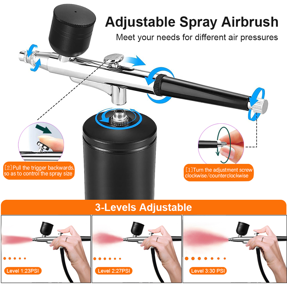 แอร์บรัชพร้อมคอมเพรสเซอร์ แอร์ - Airbrush Compressor Kit บทวิจารณ์และราคา