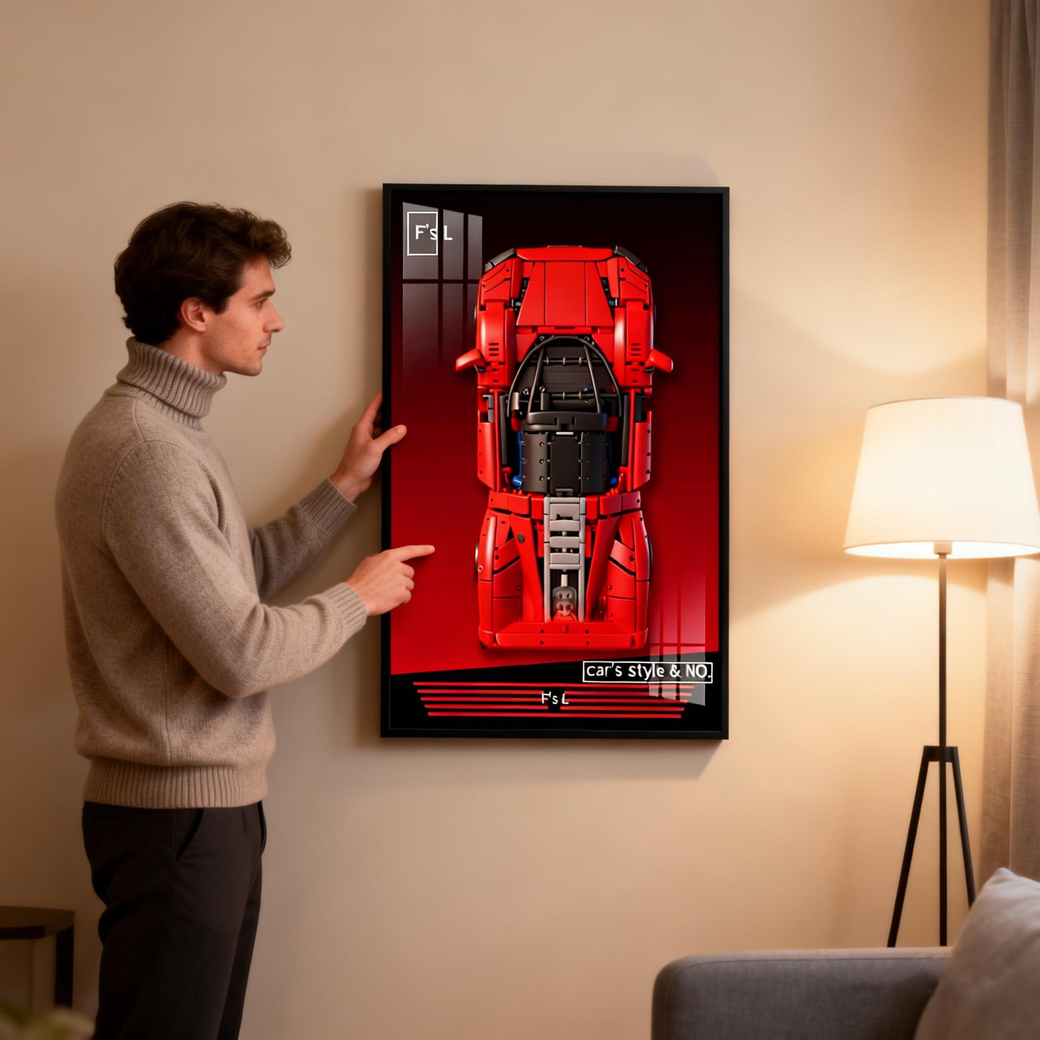 ใหม่กรอบรูปติดผนังเหมาะสำหรับ  - Model Kit Ferrari บทวิจารณ์และราคา
