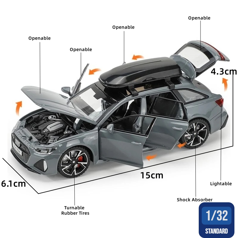 1/32 Audi RS6 Miniature Diecas - Model Kit Ferrari บทวิจารณ์และราคา