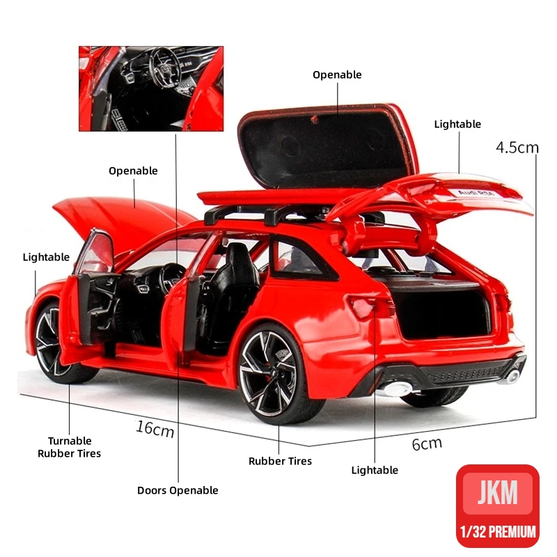 1/32 Audi RS6 Miniature Diecas - Model Kit Ferrari บทวิจารณ์และราคา