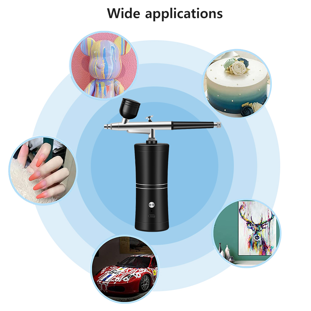 Airbrush เล็บคอมเพรสเซอร์ไร้สา - Airbrush Compressor Kit บทวิจารณ์และราคา