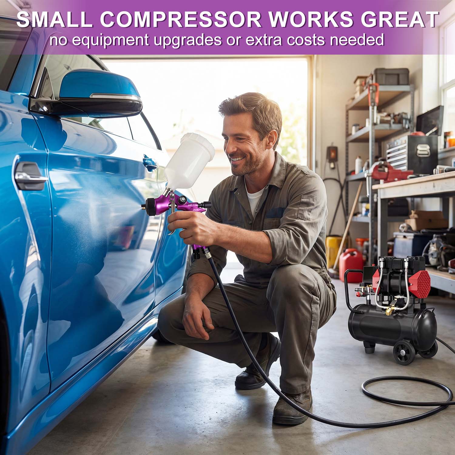 ปืนพ่นสีแบบ LVLP รุ่น PORPHIS  - Airbrush Compressor Kit บทวิจารณ์และราคา